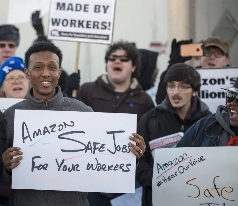 Amazon Arbeiter protestieren in Minnesota 2018 Image Fibonacci Blue Flickr