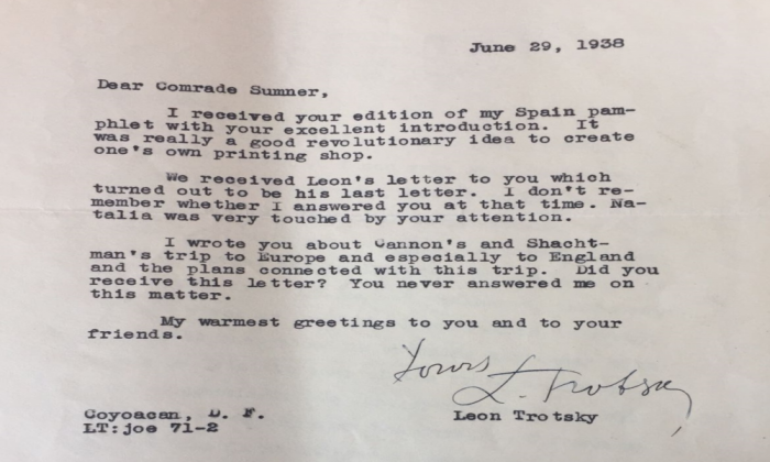 trotsky letter