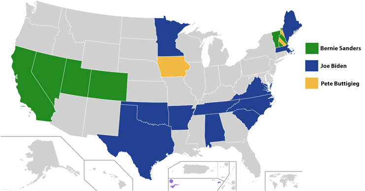 Democratic Party presidential primaries results 2020 tonypatt