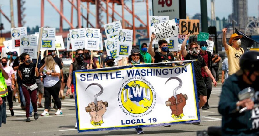 2020 USA ilwu port shutdown juneteenth black lives matter 850 567